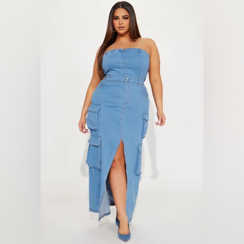 Fashion Nova- Diana Denim Maxi